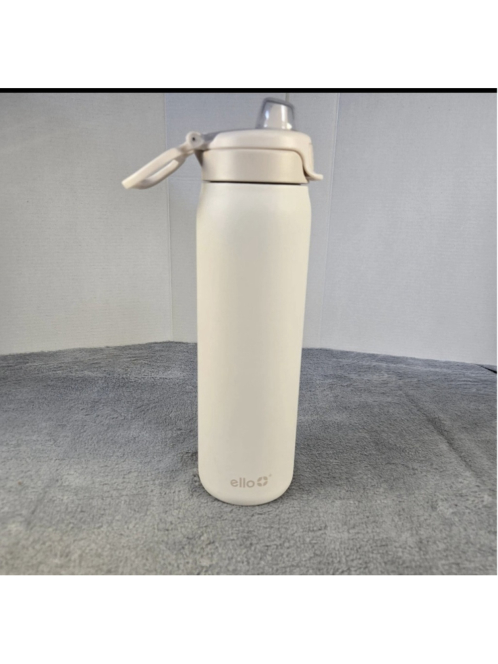 Ello Cooper 22oz Stainless Steel Water Bottle Cream Vacuum Insulated Straw Lid